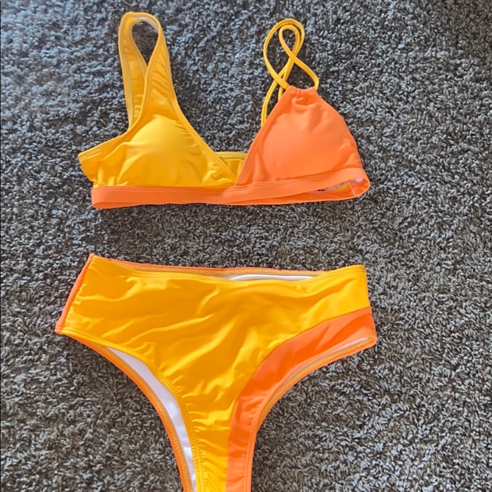 super cute yellow/orange bikini